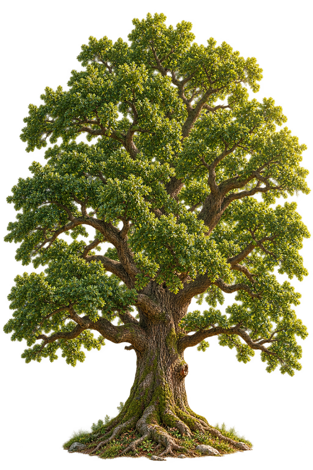 A mature English oak growing within the Green Compass ecosystem